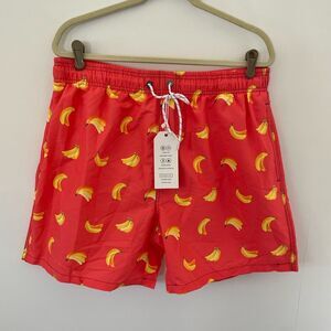 NWT Vacancy Co. Australia Men’s Swim Trunks orange/yellow bananas size XL